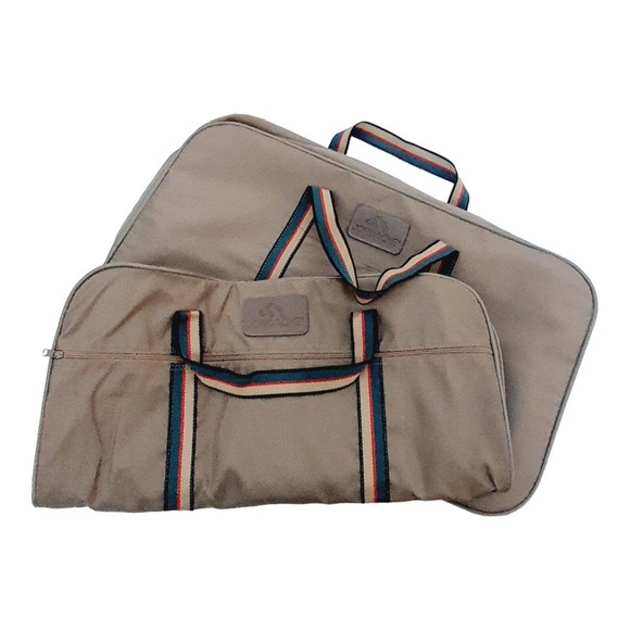 Vtg 70s Jordache Luggage Set Suitcase Carry-On Hanging Garment Bag STORE… - Picture 11 of 12